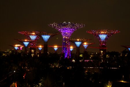 Night landmark park