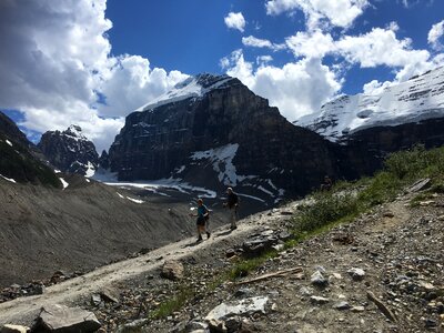 Hiking the Plain of Six Glaciers Trail photo