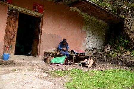 Peruvian Girls at Sacsayhuaman, Cusco Peru photo