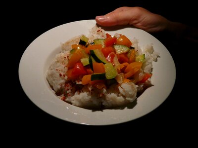Zucchini rice plate
