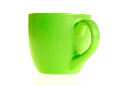 cup on white photo