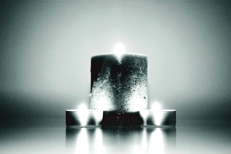 Burn candles monochrome
