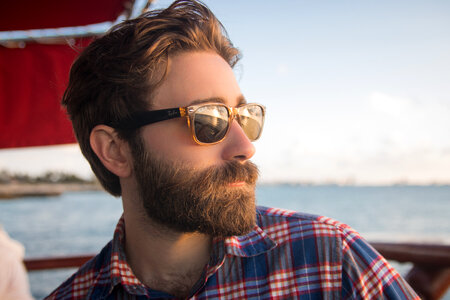 Bearded Man Wearing Sunglasses photo