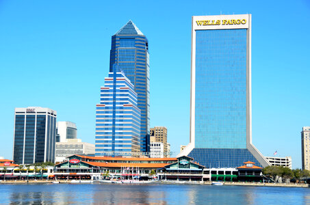 Skyline and towers in Jacksonville, Florida