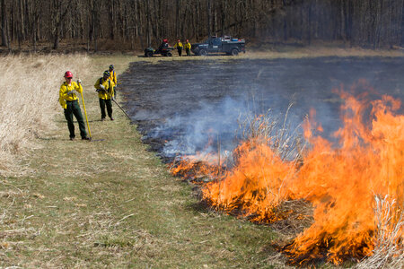 Firefighters keeping eye on burn