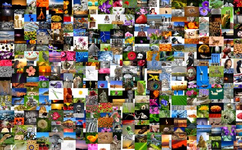 Photo album mosaic collage