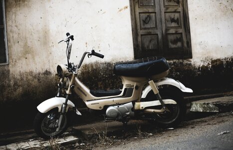 Scooter on the street photo