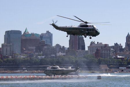 Helicopter Marine One VH-60 taking off photo