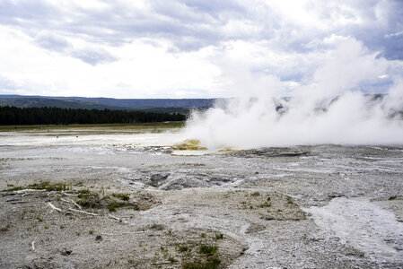 Small Geothermal Spring Eruption