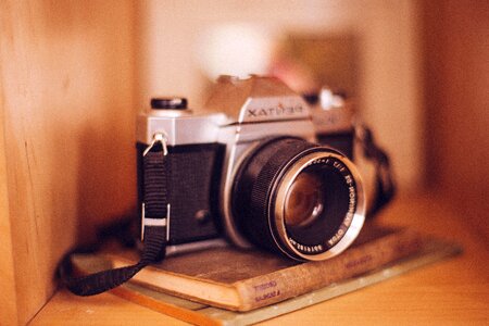 Antique black camera photo