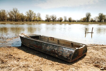 Boat coast lake photo