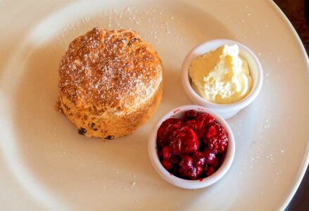 Scone &#038; Cream Delight Free Photo photo