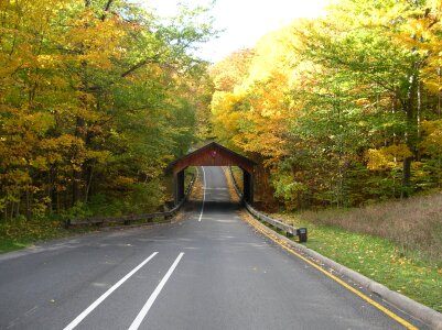 Fall Colors and the Covered Bridge photo
