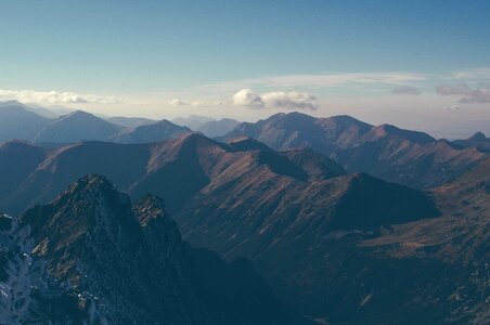 Panorama mountain range rugged