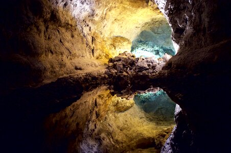 Cave nature reflection photo