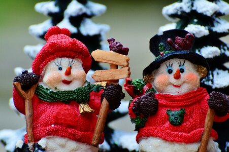 Snow snowmen wintry