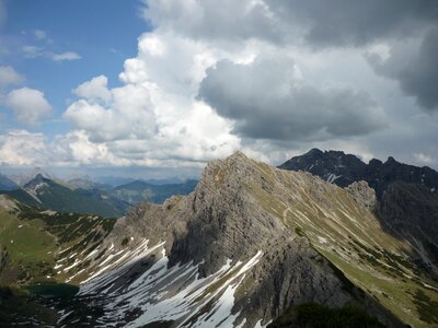 Dark clouds over the Tannheim Mountains