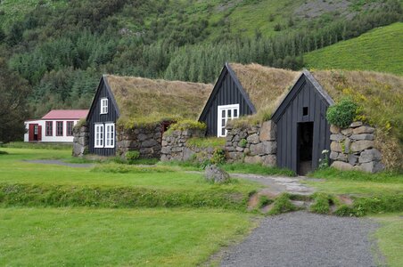 Iceland hut building photo