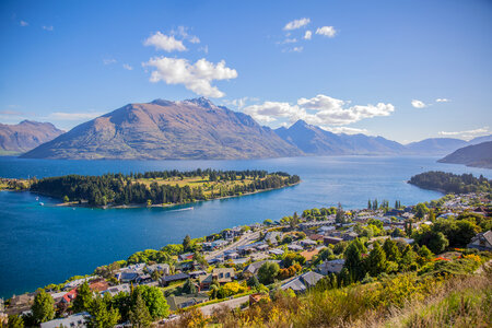 Overlook and Scenic landscape at Queenstown, New Zealand photo