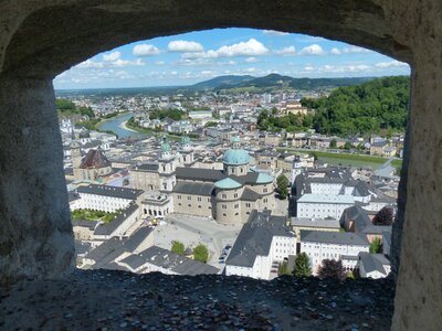 By looking city view hohensalzburg fortress