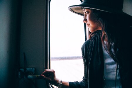 Woman Window Travel photo