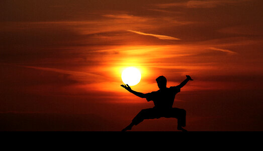 Kung Fu Master at Sunset photo