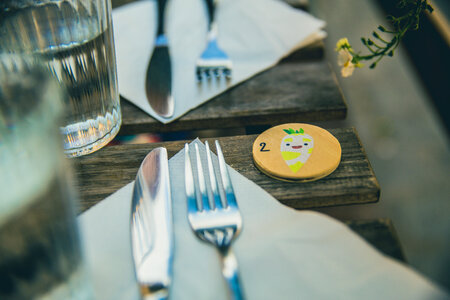 Restaurant Table Closeup photo