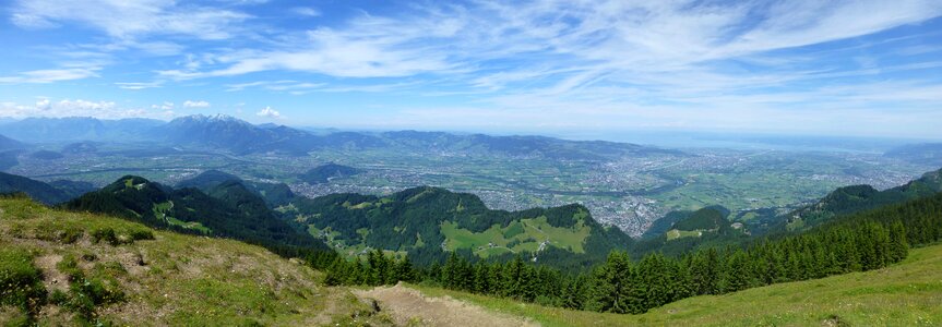 Mountain panorama hiking photo