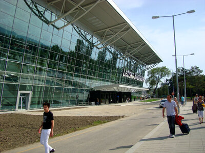 Terminal building at Bratislava Airport in Slovakia photo