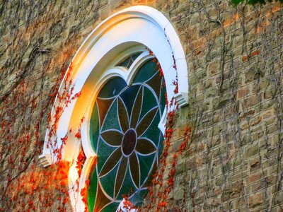 Stained glass historic photo