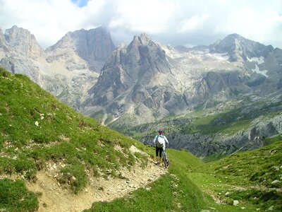 Marmolada south wall singletrail away