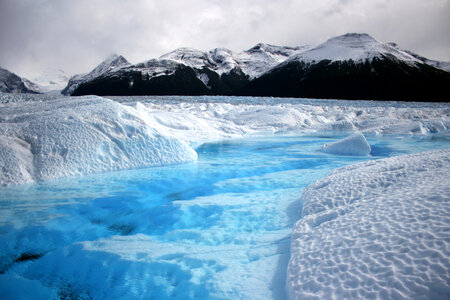 Beautiful landscape of the ice fields in Patagonia, Argentina photo