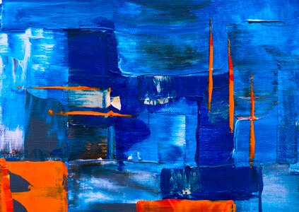 Blue Abstract Painting photo