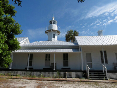 Front of lighthouse in Cedar Keys Refuge