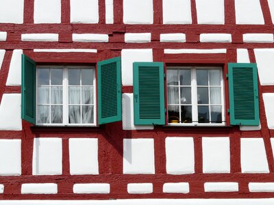 Historic center building facade