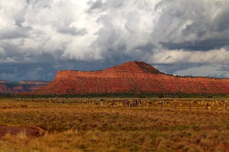 Towering cumulus red rock