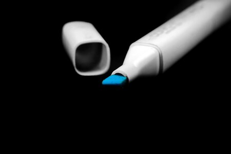 Pen blue draw