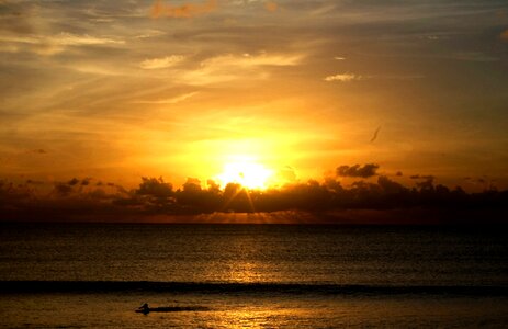 Asian sunset beach photo