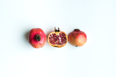 Fresh cut pomegranate photo