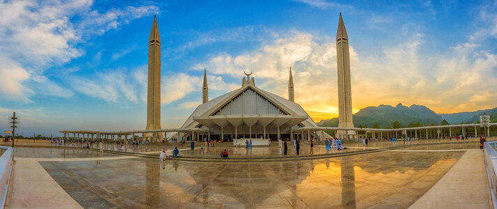 Shah Faisal Masjid in Islamabad, Pakistan under the sky photo