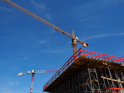 Construction work technology crane boom photo