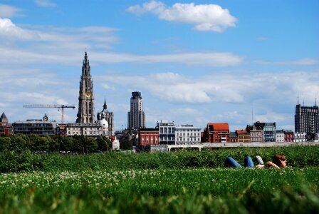 Skyline of Antwerp, Belgium photo