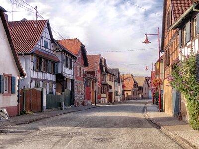 Town buildings houses photo