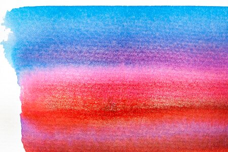 Watercolor painting technique soluble in water