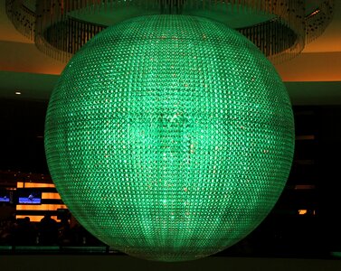 Glass green ball