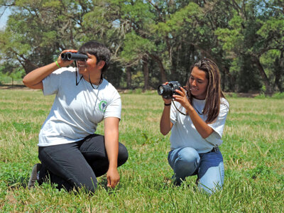 Youth birdwatching