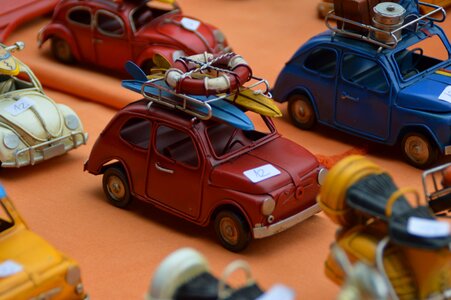 Flea market collector tin toys