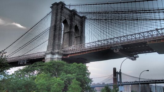 New york suspension bridge usa photo