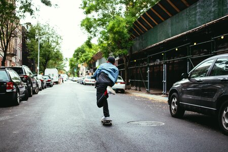 Skateboard On Street