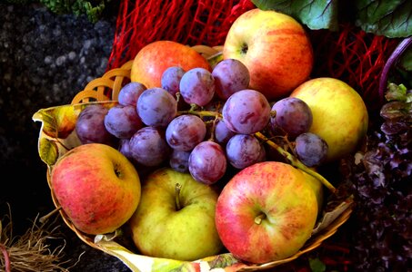 Apple basket beautiful photo